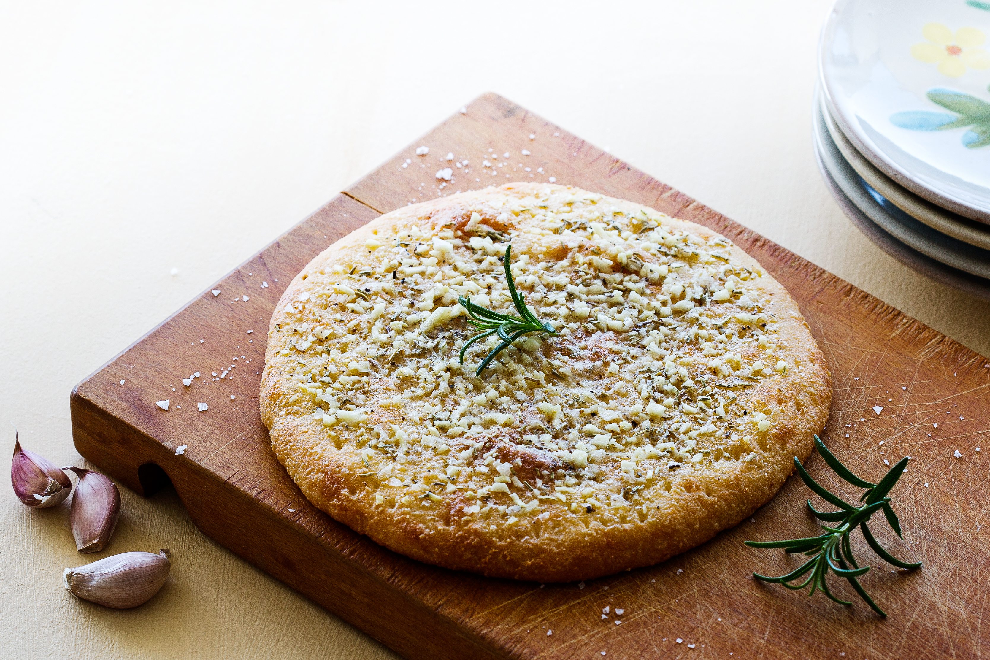 Keto Garlic and Rosemary Focaccia